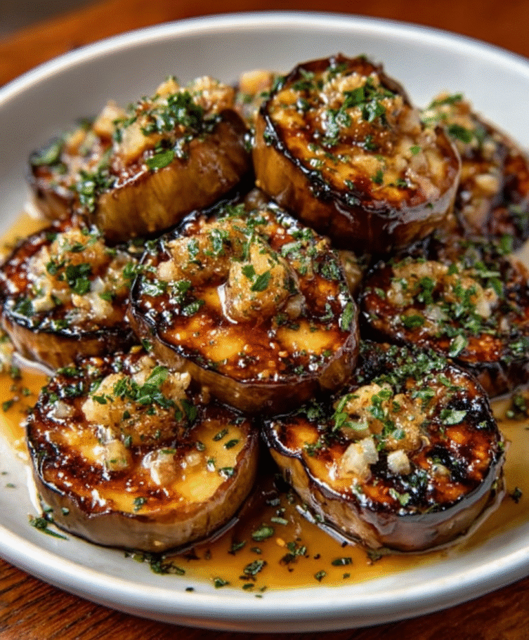 Coconut Tamarind Glazed Eggplant Bites