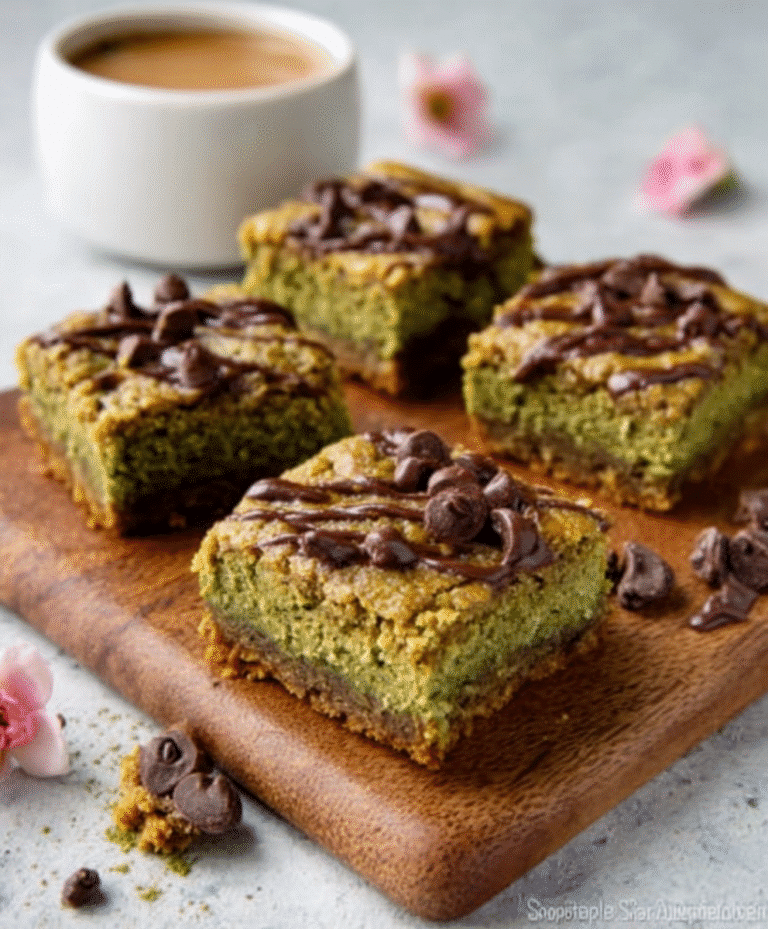 Matcha Peanut Butter Cookie Bars
