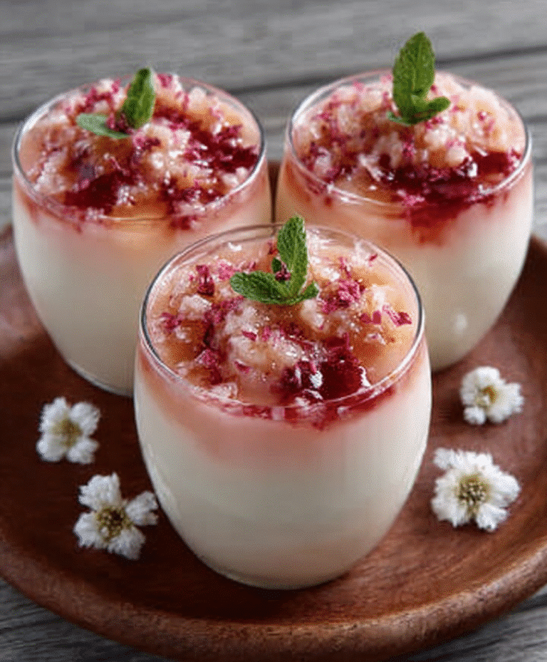 Rose Lychee Jelly Pudding Cups