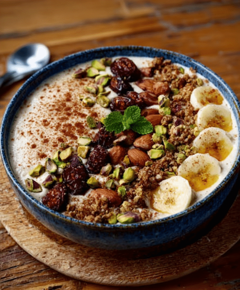 Spicy Pistachio Halva Smoothie Bowl