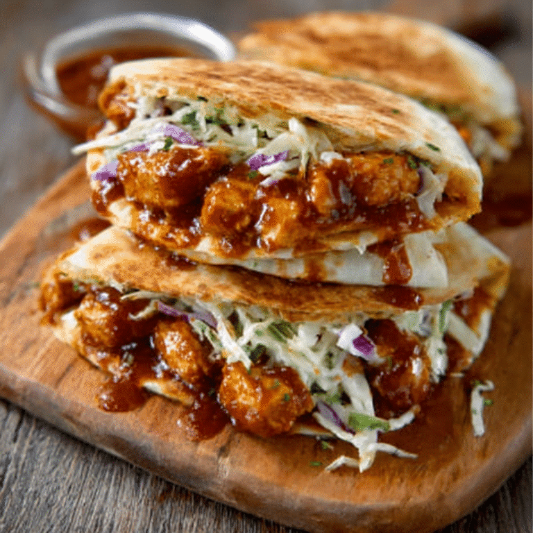 Barbecue Tempeh & Coleslaw Quesadillas