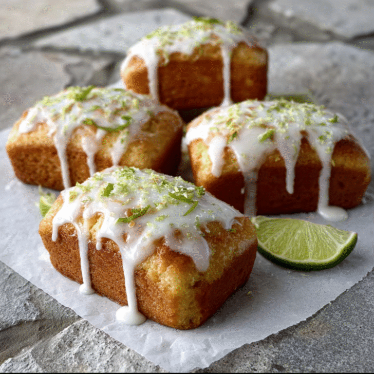 Coconut Lime Mini Loaf Cakes