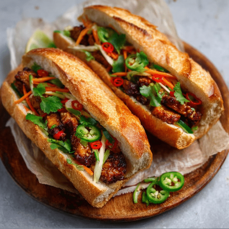 Crispy Tempeh Banh Mi with Pickled Vegetables