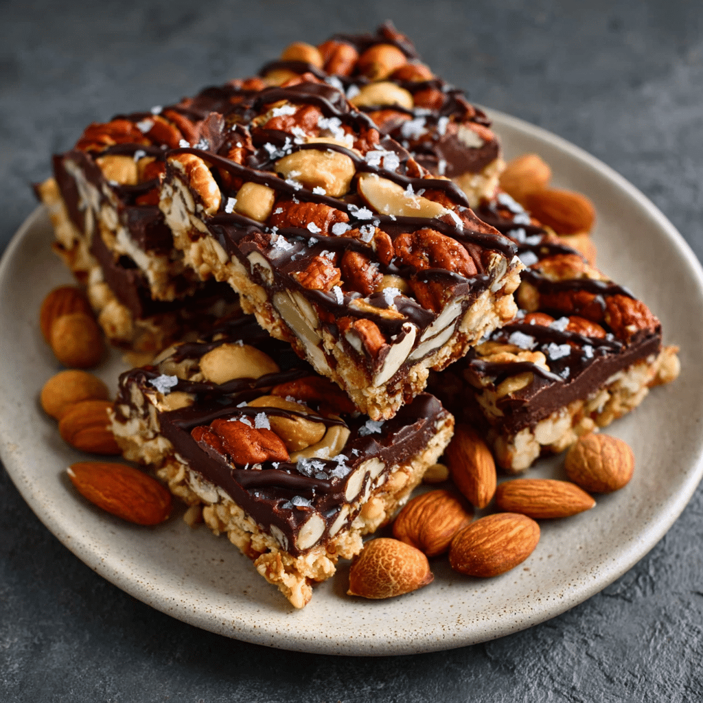 Dark Chocolate Sea Salt Nut Bars