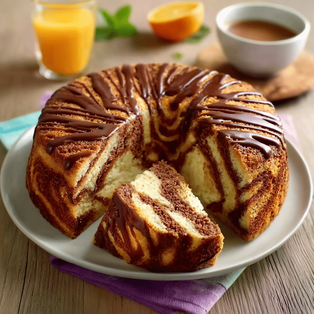 Dessert Facile Recette Gâteau tigré