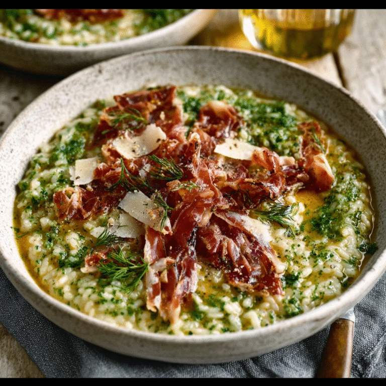 Fennel & Lemon Risotto with Crispy Prosciutto