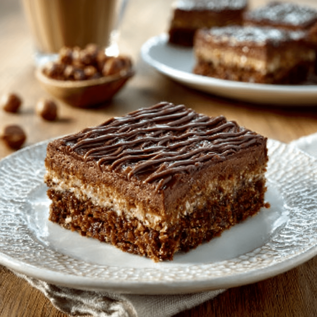 Hazelnut Mocha Layer Squares