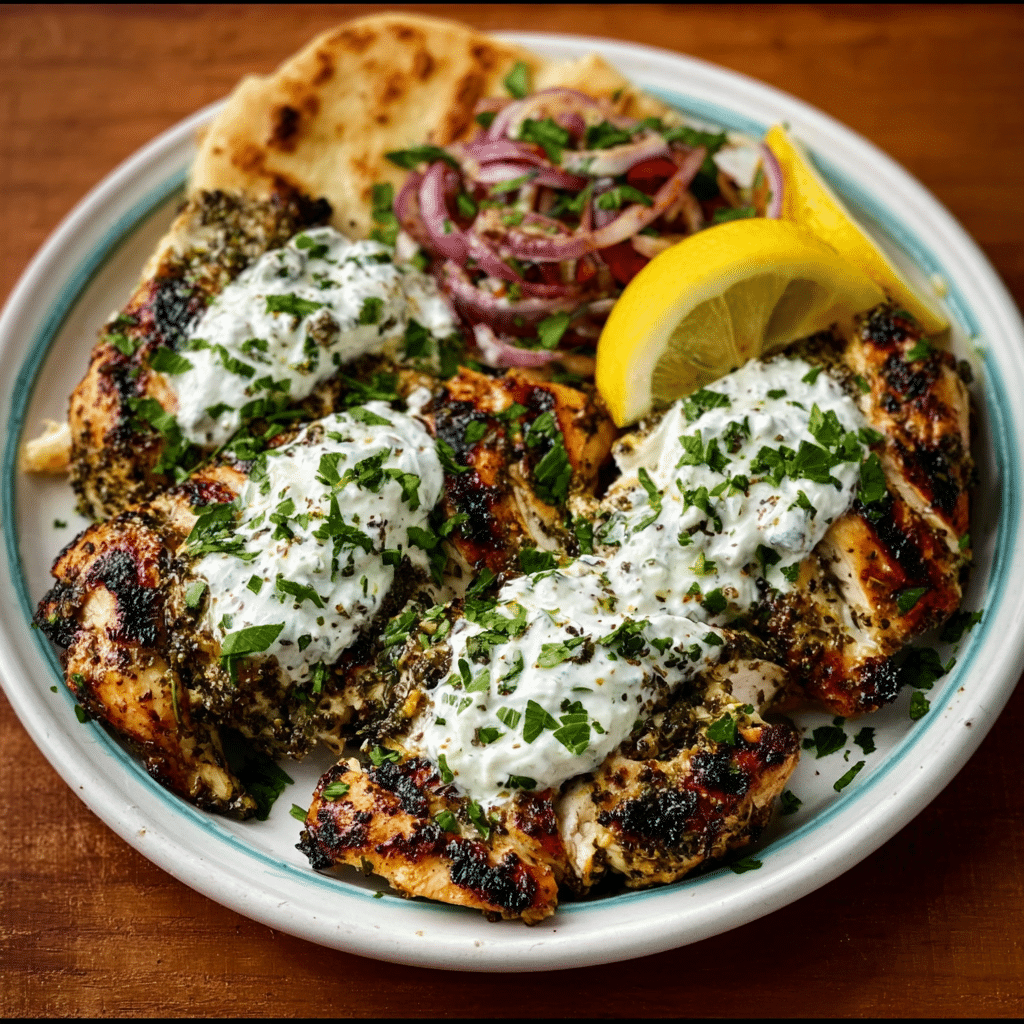 Lebanese Za’atar Grilled Chicken with Sumac Yogurt