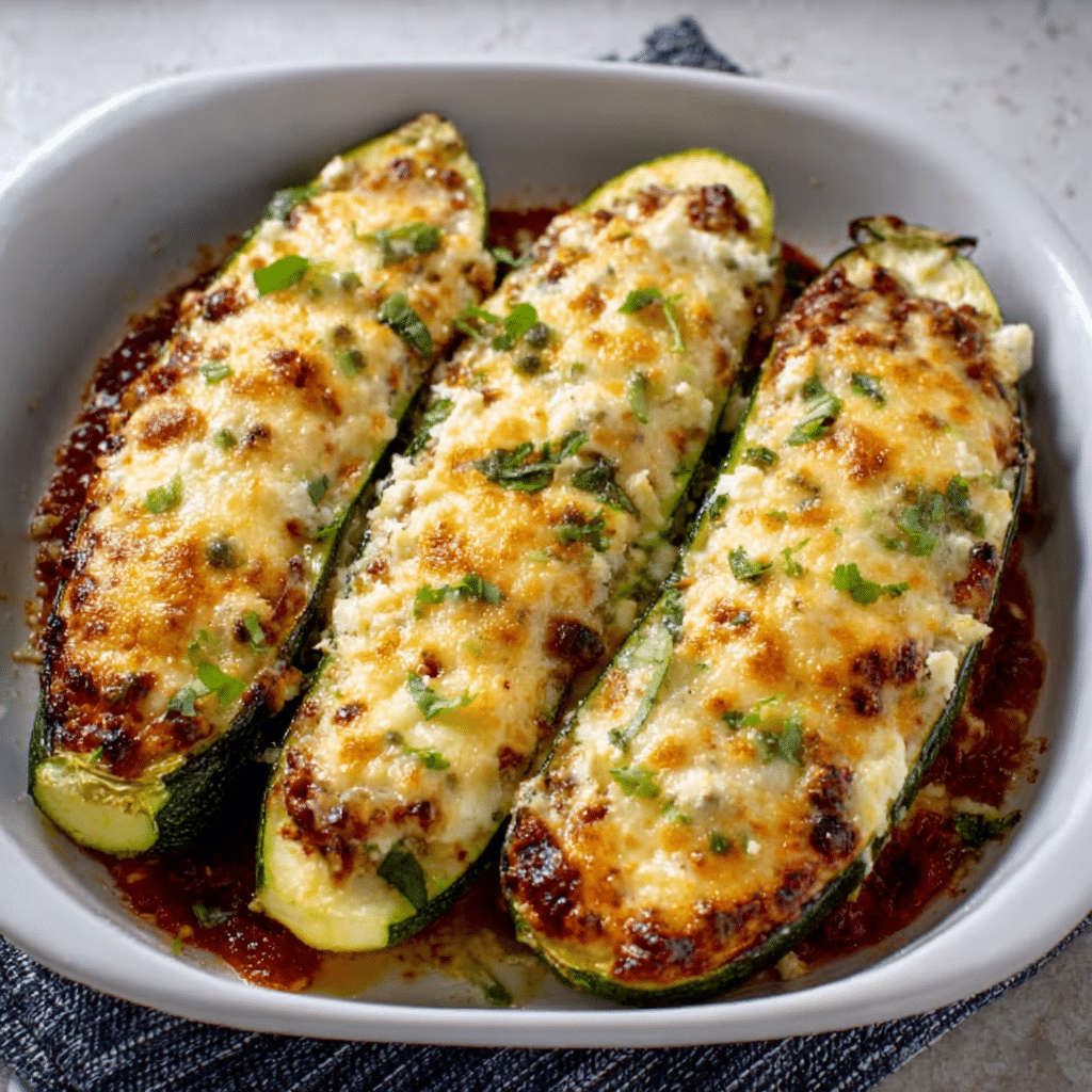 Low-Carb Ricotta-Stuffed Zucchini