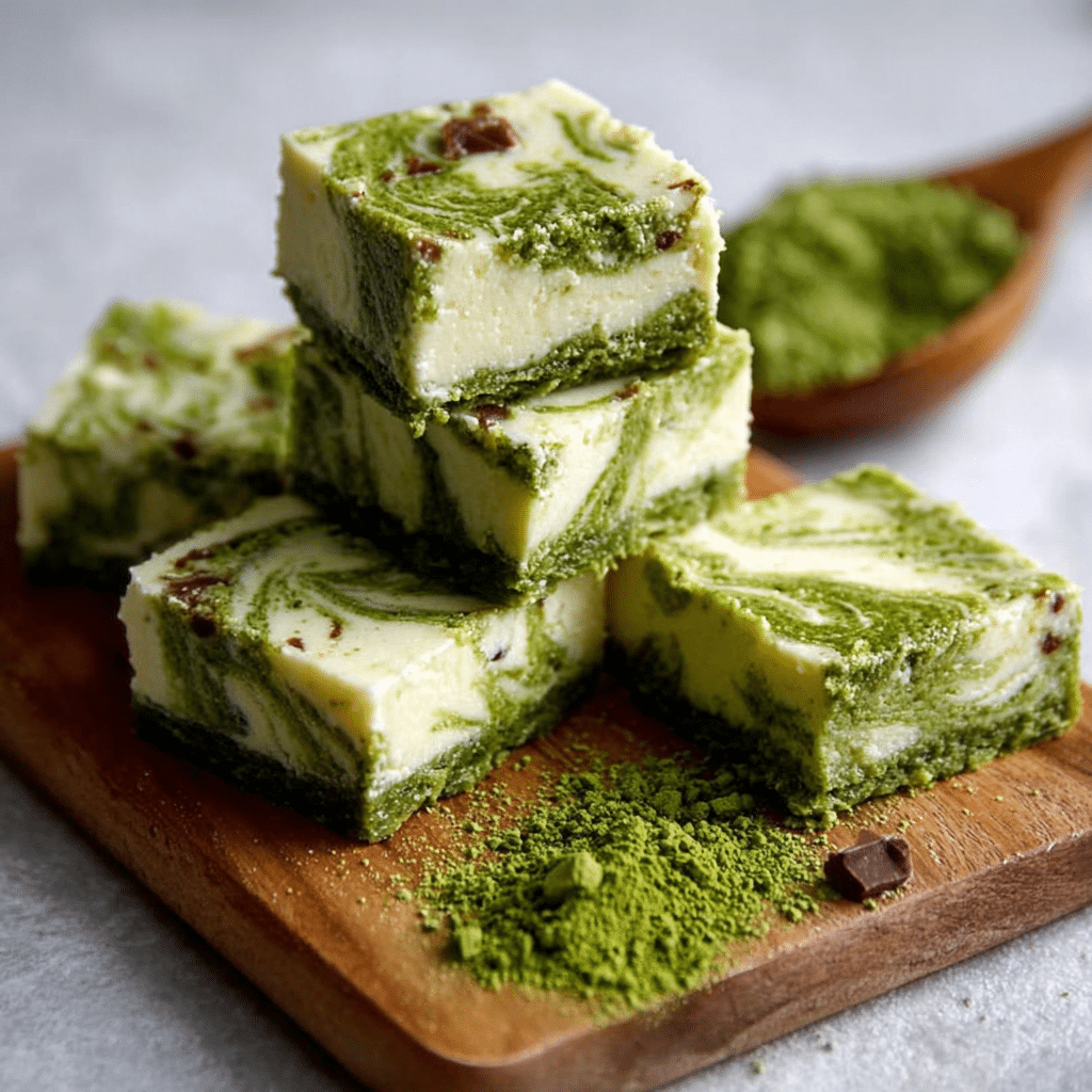 Matcha White Chocolate Swirl Fudge
