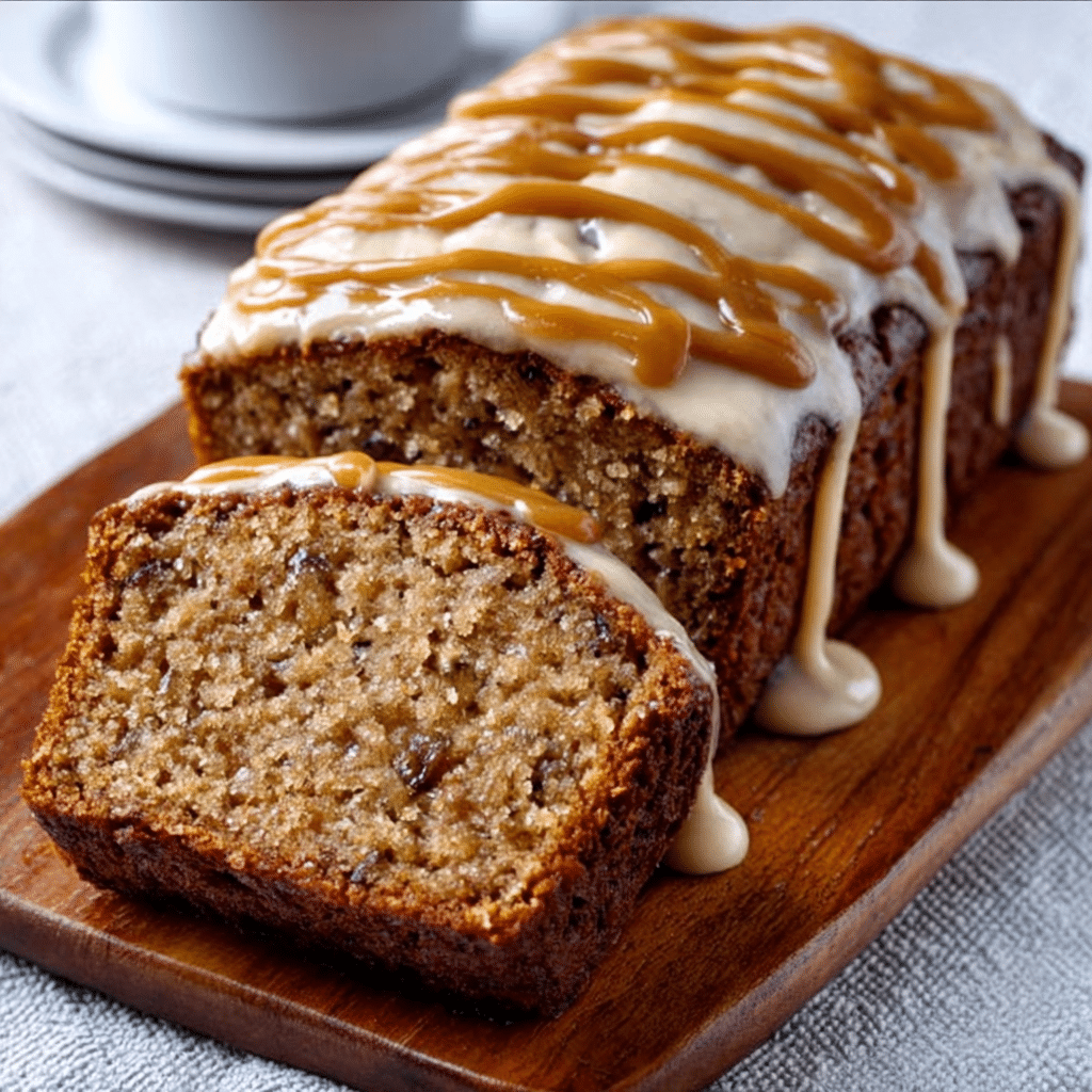Mini Caramel Banana Bread Loaves with Condensed Milk Glaze