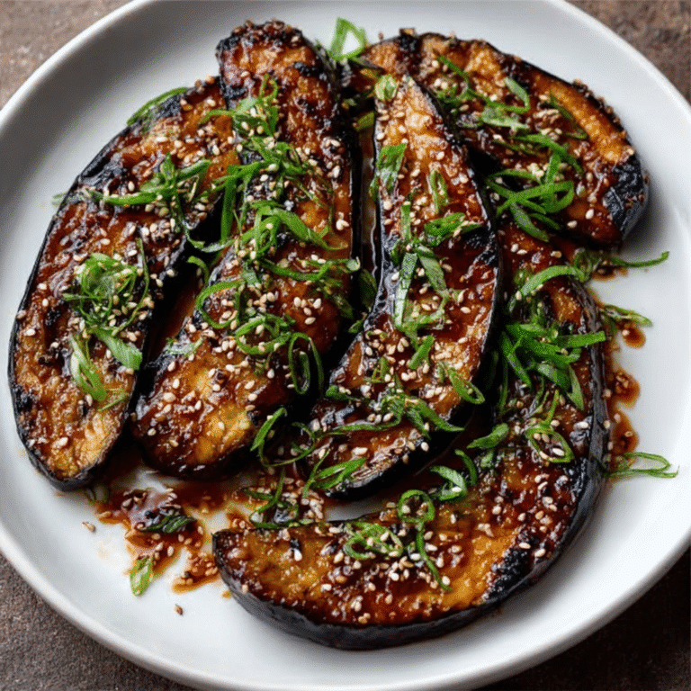 Miso-Ginger Glazed Eggplant with Sesame Seeds