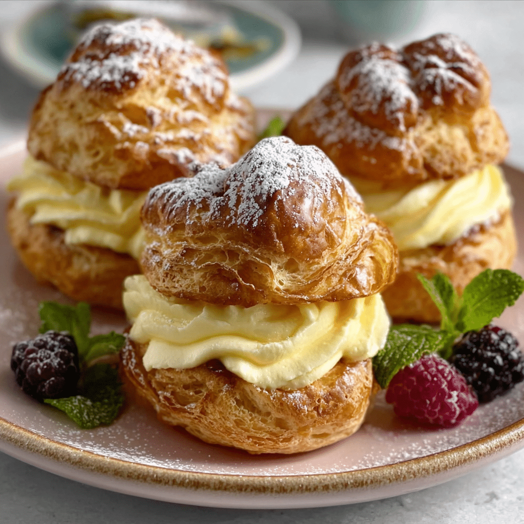 Passionfruit Cream Puff Stacks