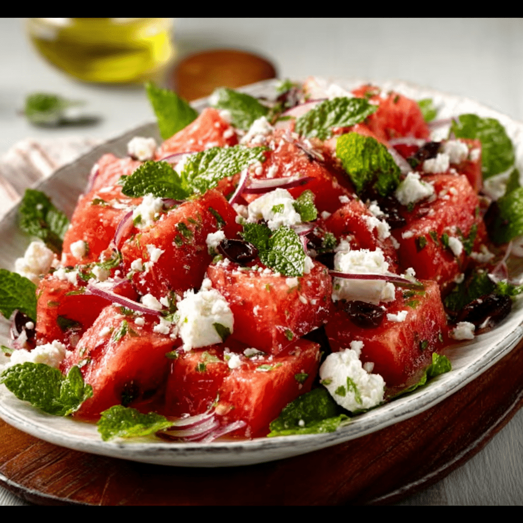 Refreshing Greek Watermelon & Feta Salad Recipe
