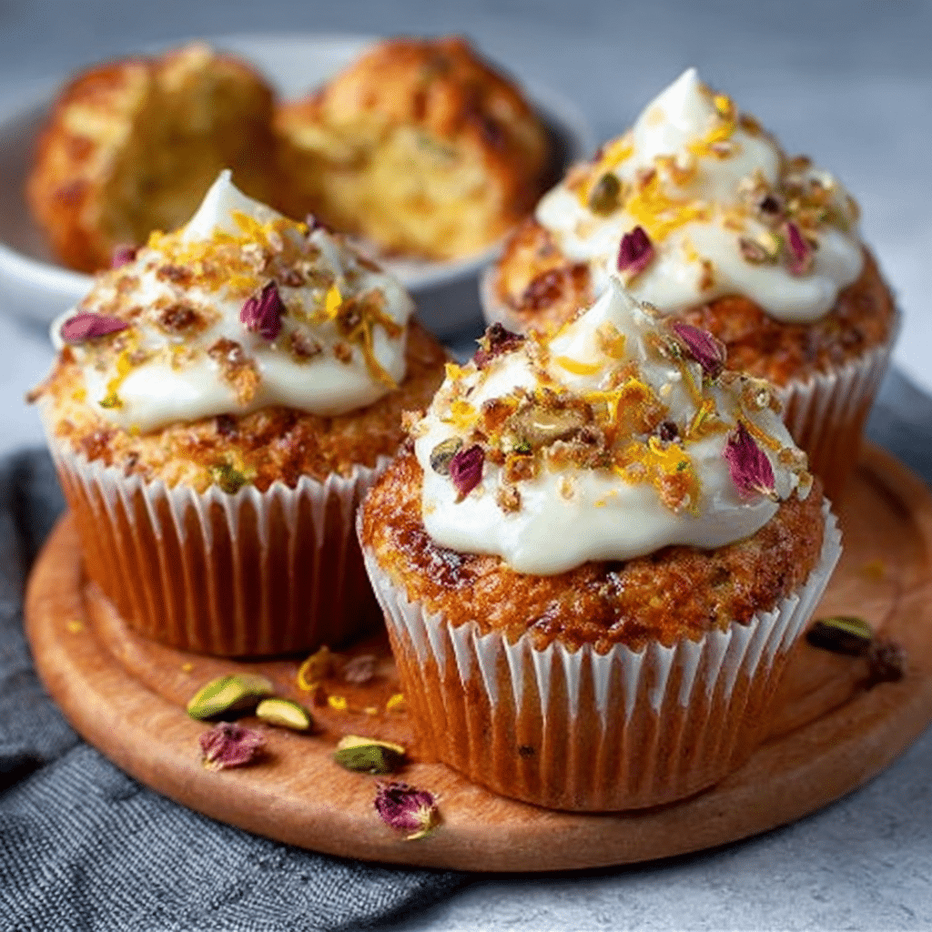 Saffron Cardamom Dream Cupcakes