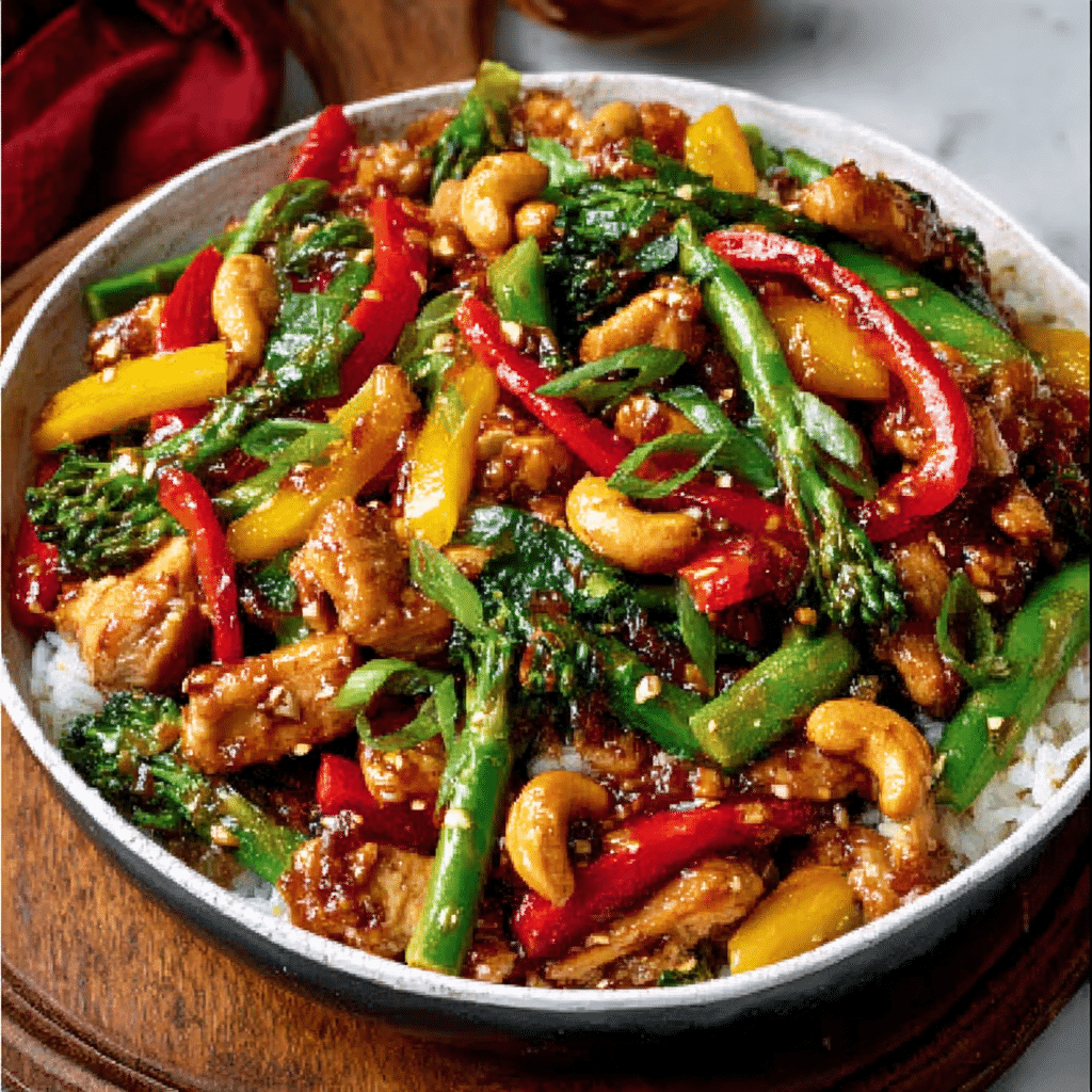 Spicy Mango-Cashew Chicken Stir-Fry