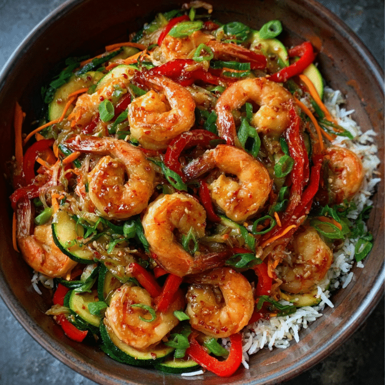 Sweet Chili Coconut Prawn & Zucchini Stir-Fry