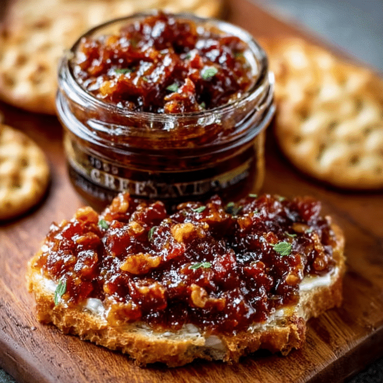 Sweet & Savory Apple Whiskey Bacon Jam Spread!