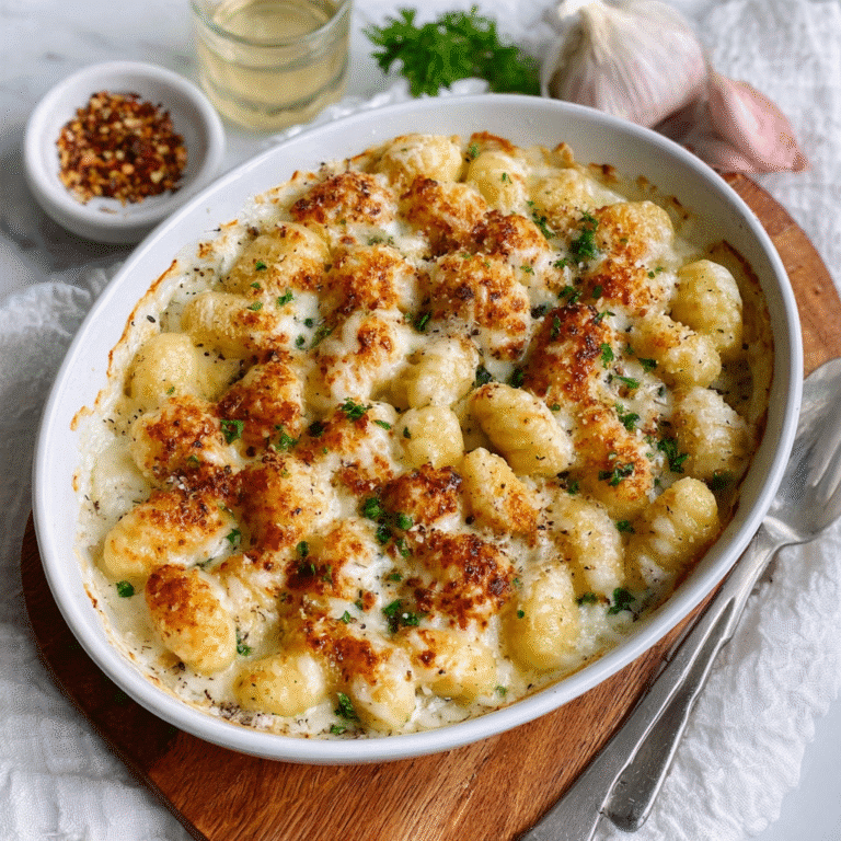 Truffle & Garlic Parmesan Gnocchi Bake