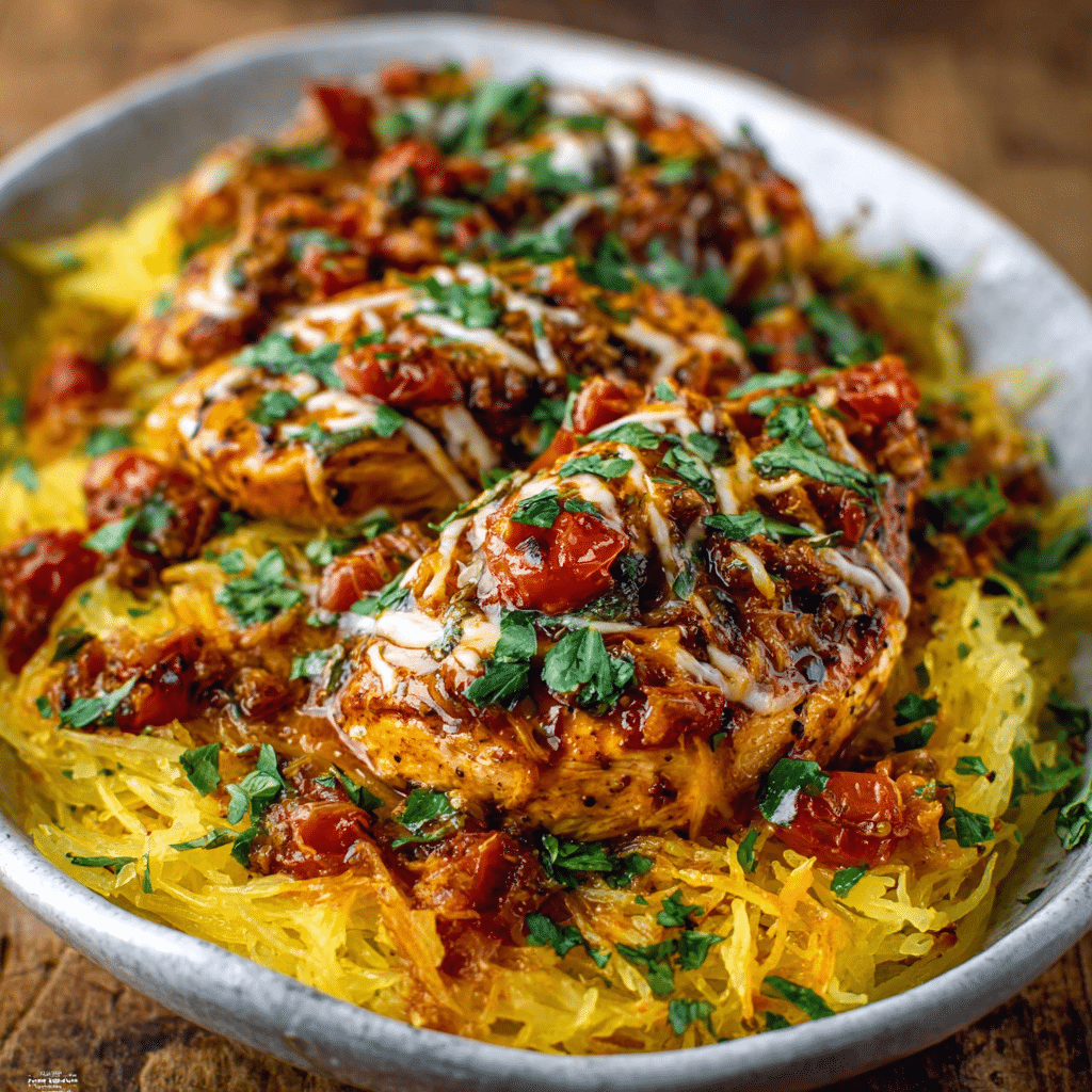 Tuscan Chicken and Spaghetti Squash