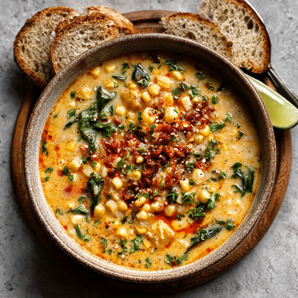 Vegan Sweet Corn & Miso Chowder