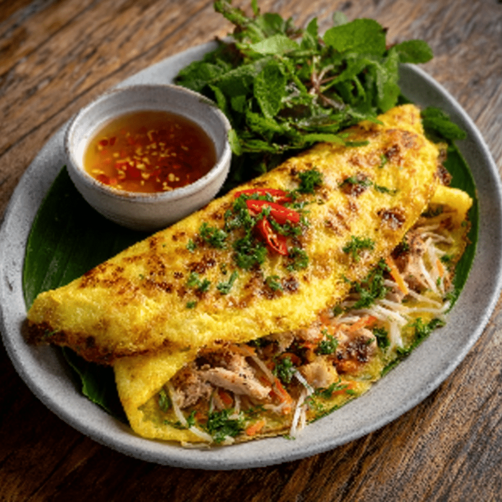 Vietnamese Pho-Style Banh Xeo Pancakes