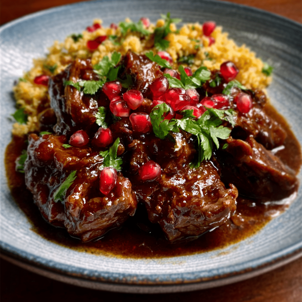 Anatolian Spiced Lamb Stew with Pomegranate Glaze