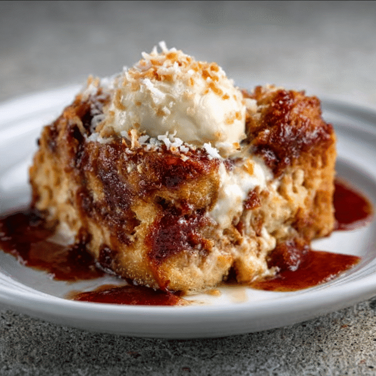 Caribbean Guava & Coconut Bread Pudding