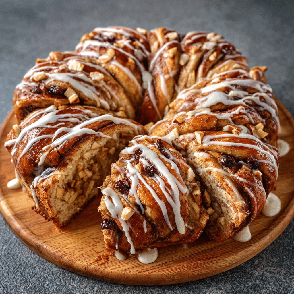 Cozy Apple Kringle with Vanilla Glaze