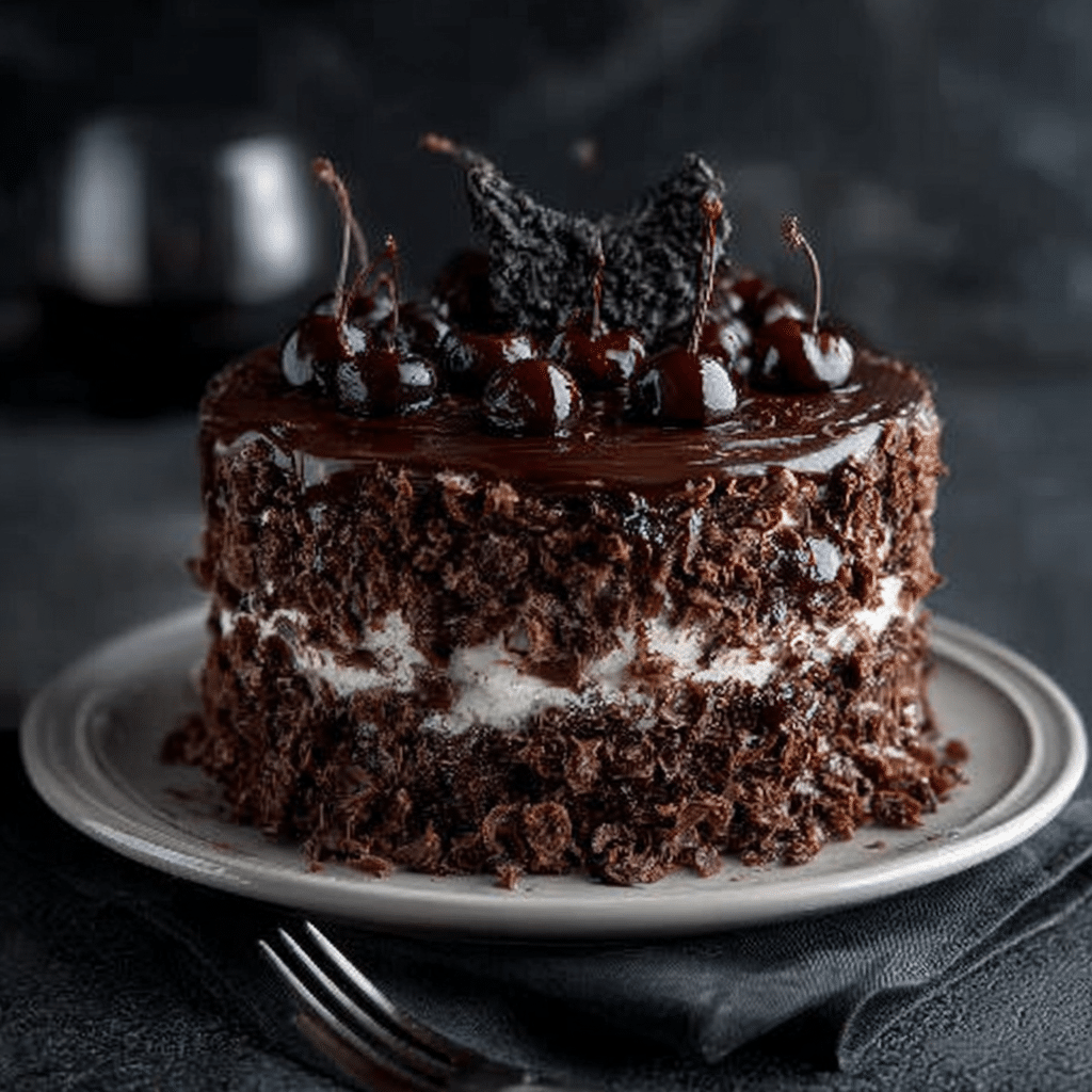 German Black Forest Bat Cake