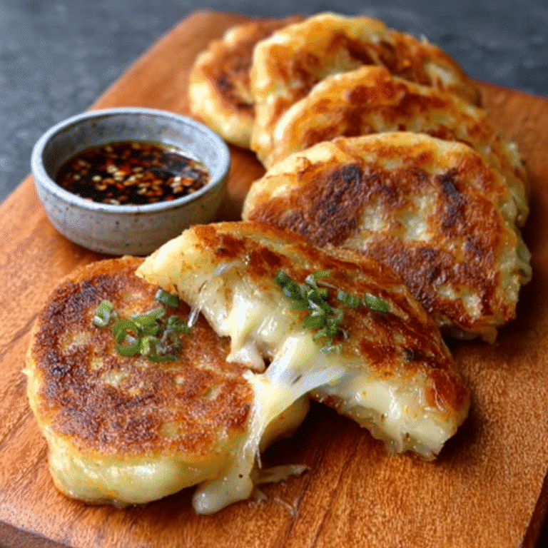 Kimchi Cheese Hotteok (Stuffed Pancakes)