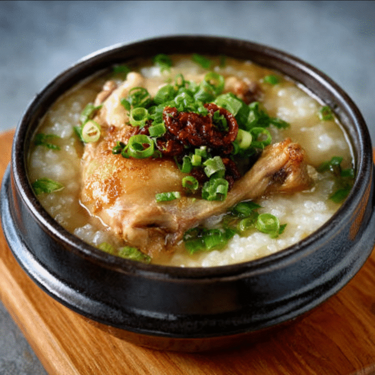 Korean Ginseng Chicken Porridge (Samgyetang Twist)