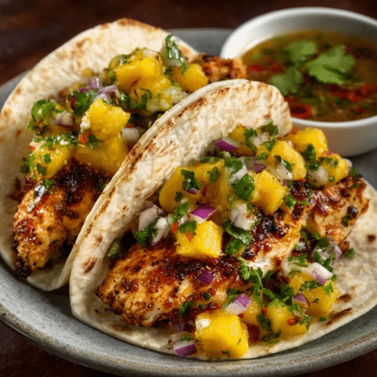 Mauritian Pineapple & Chili Salsa Fish Tacos
