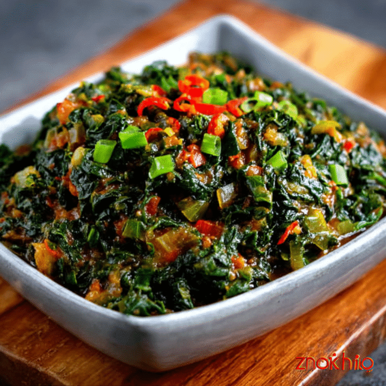 Muriwo Unedovi (Leafy Greens in Peanut Butter Sauce)