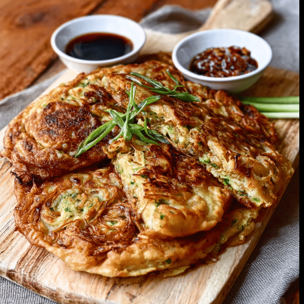 Shanghai Soy-Garlic Noodle Pancakes