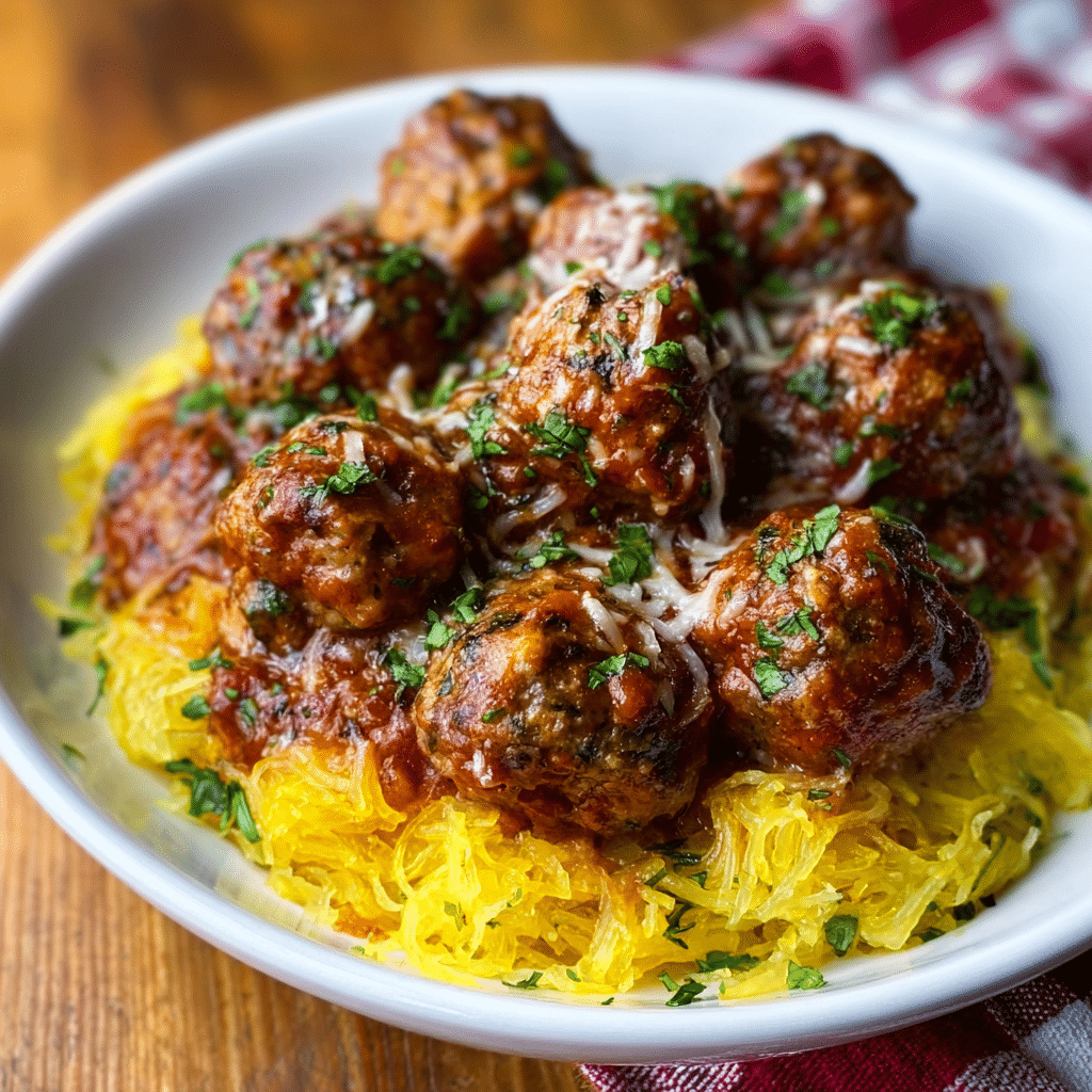 Spaghetti Squash & Meatballs