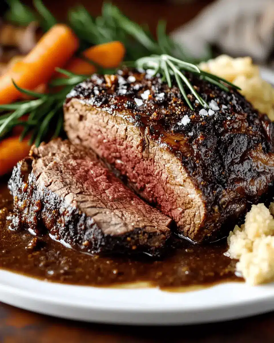 Coffee-Rubbed Beef Roast with Cocoa Gravy First Image First Image