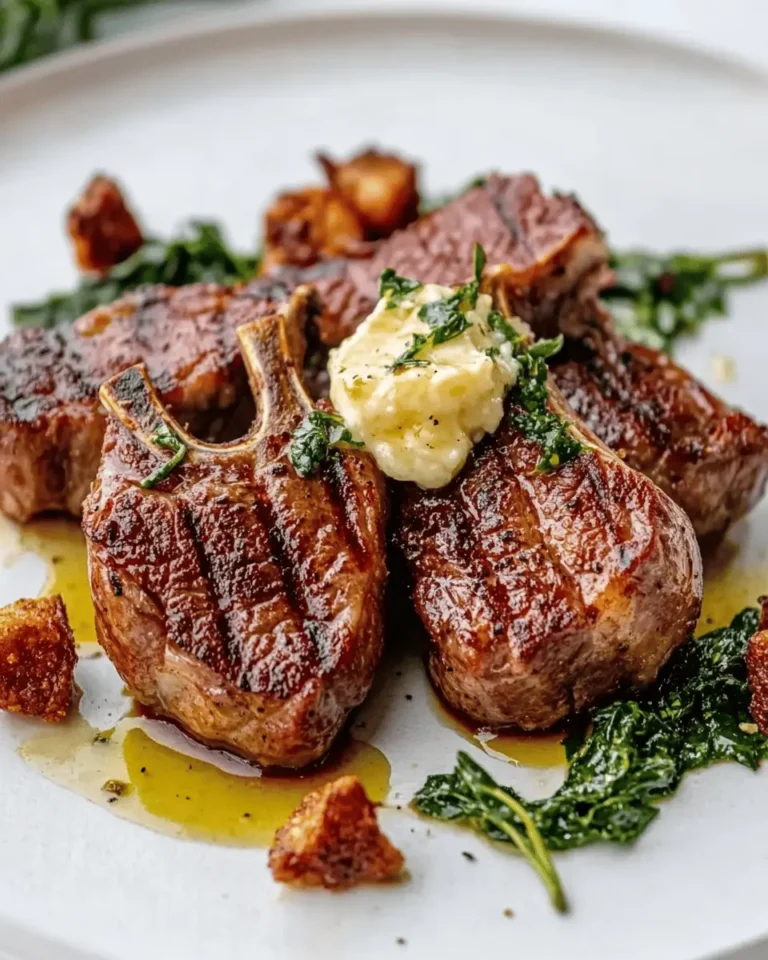 Grilled Lamb Chops with Garlic-Herb Butter First Image First Image