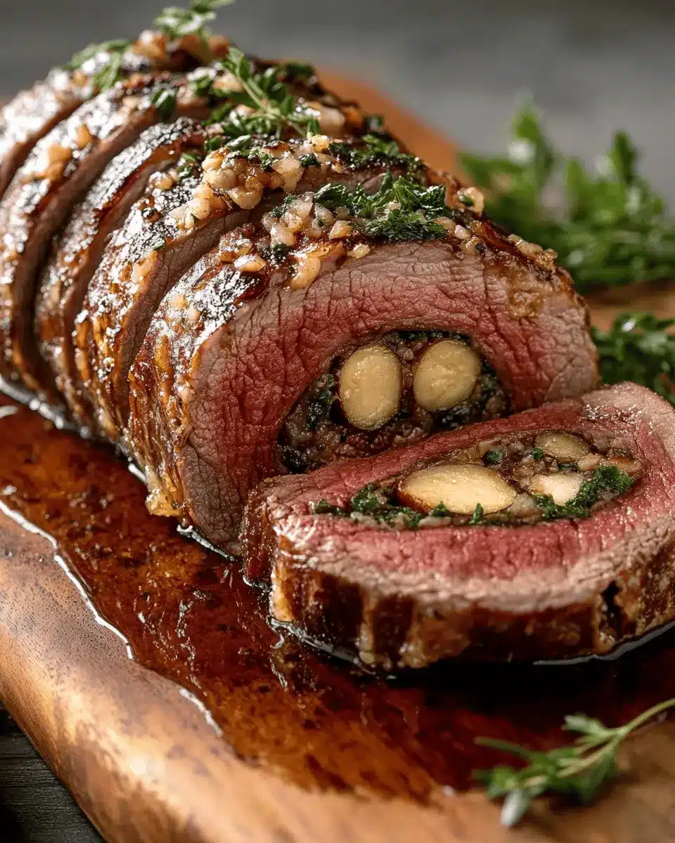 Chestnut-Stuffed Roast Beef Roll First Image First Image