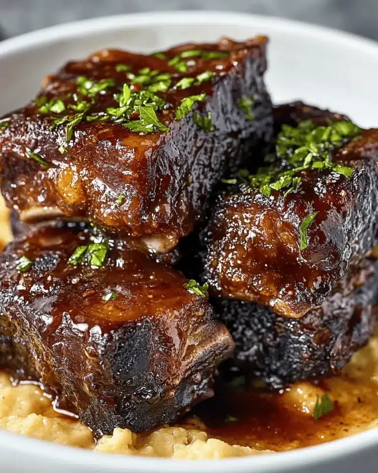 Maple-Bourbon Glazed Short Ribs First Image First Image