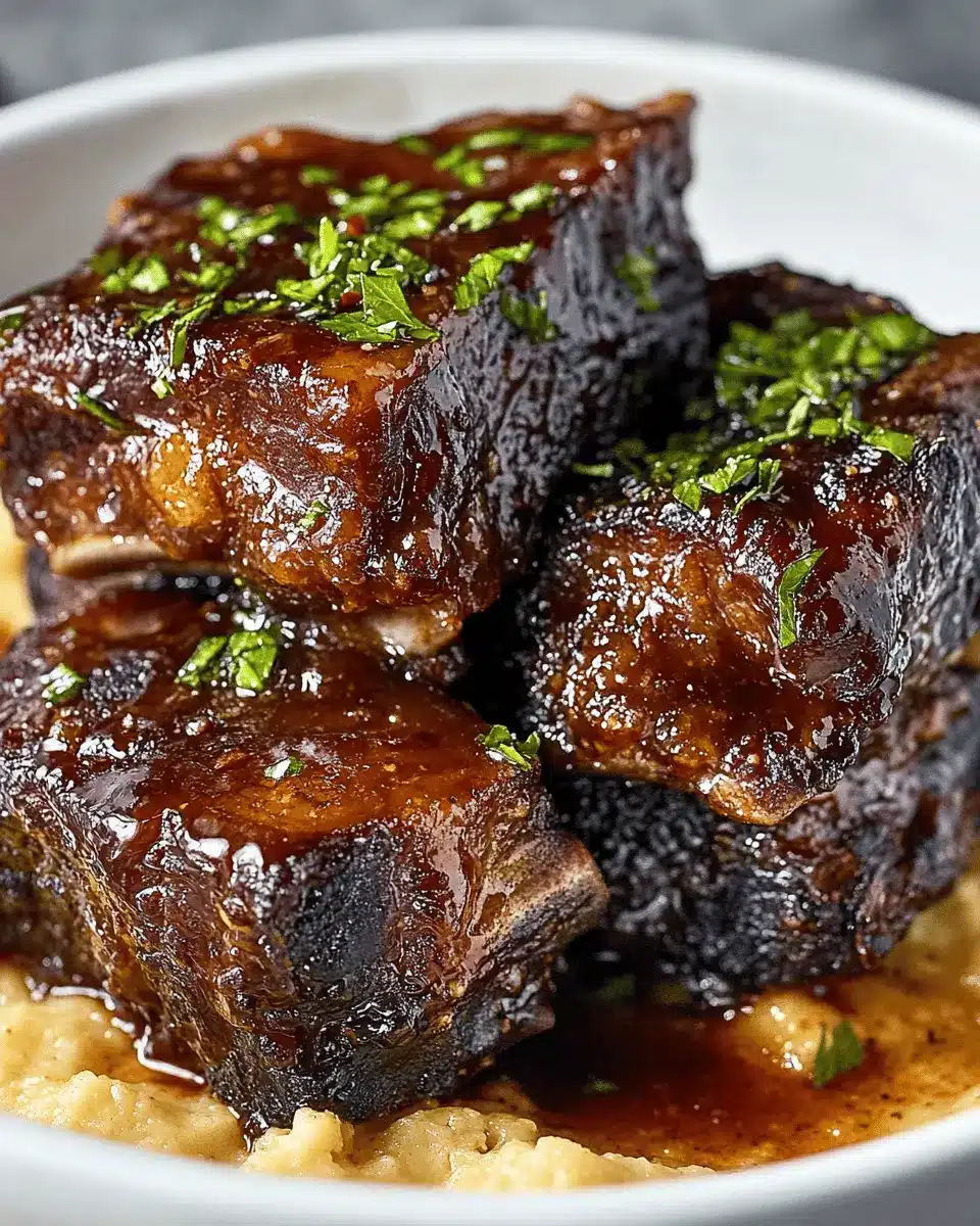 Maple-Bourbon Glazed Short Ribs First Image First Image