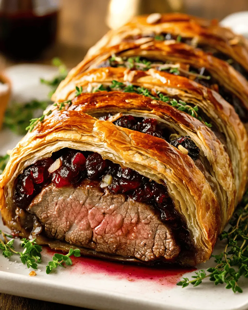 Spiced Cranberry Beef Wellington First Image First Image