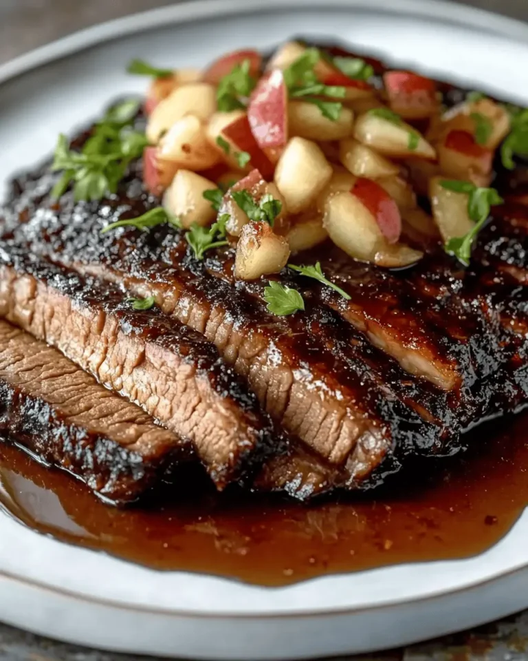 Smoky Maple Beef Brisket with Apple Relish First Image First Image