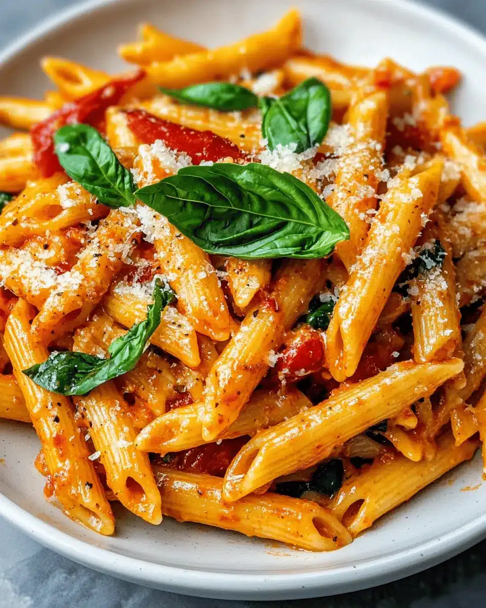 Roasted Red Pepper & Goat Cheese Penne First Image First Image