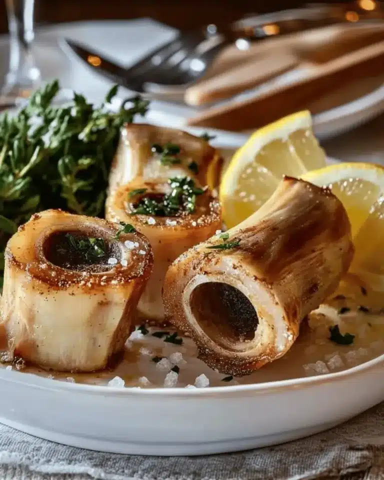 Roasted Bone Marrow with Sea Salt & Lemon First Image First Image