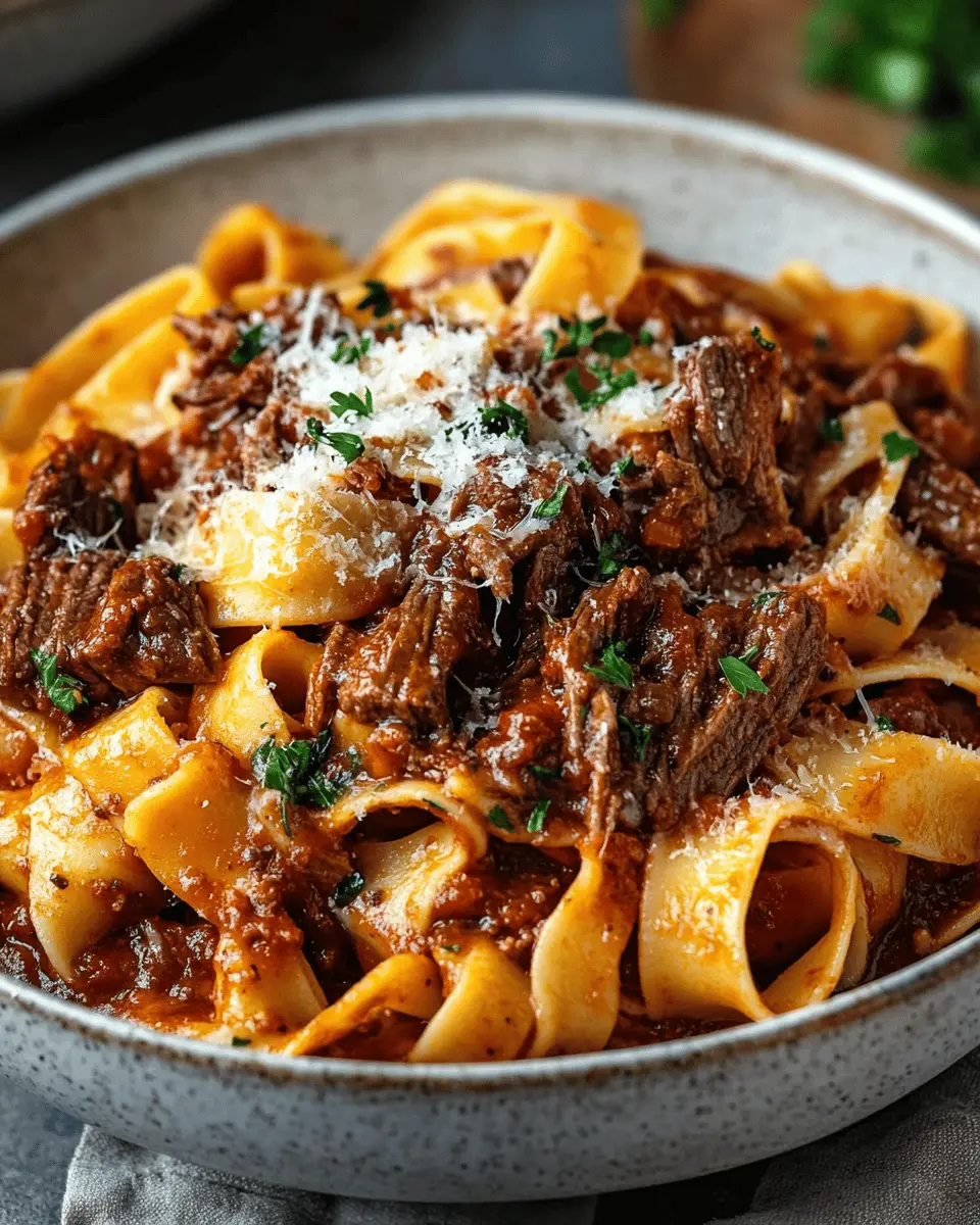 Beef & Red Wine Ragu Pappardelle First Image First Image