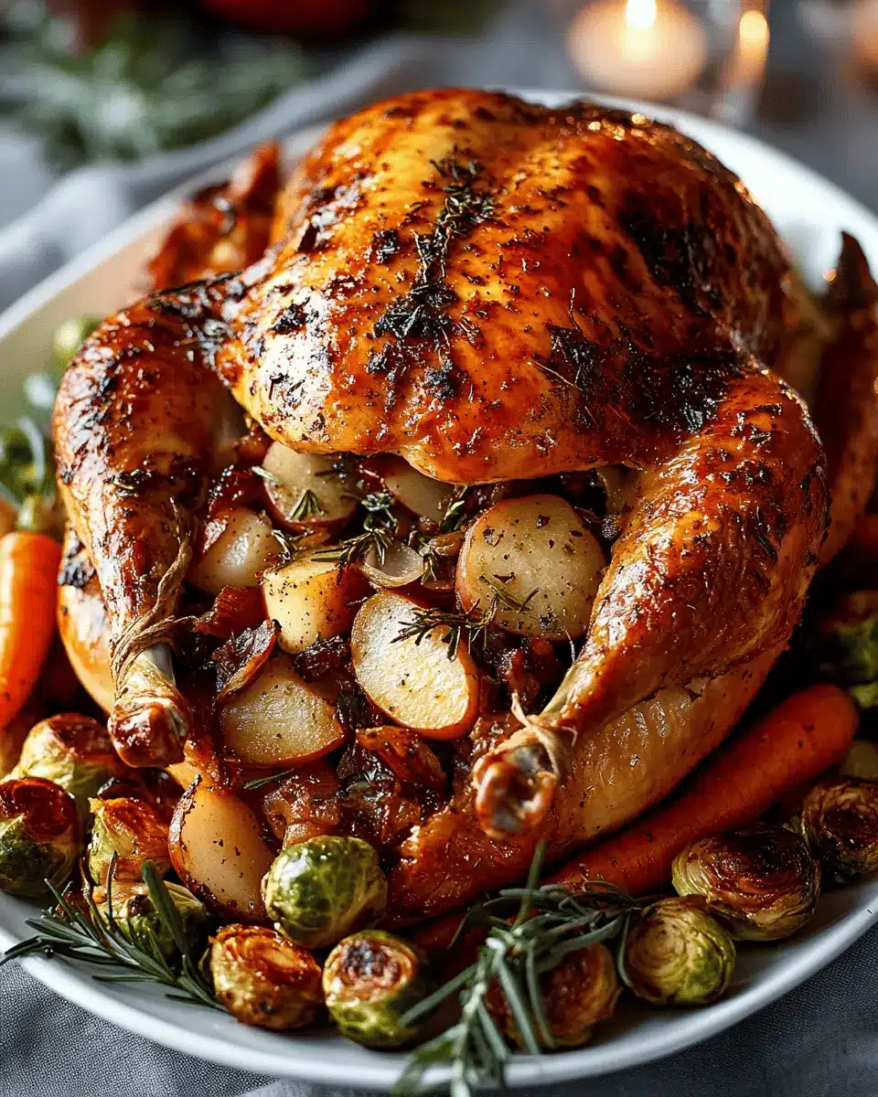 Apple and Onion Stuffed Roast Turkey First Image First Image