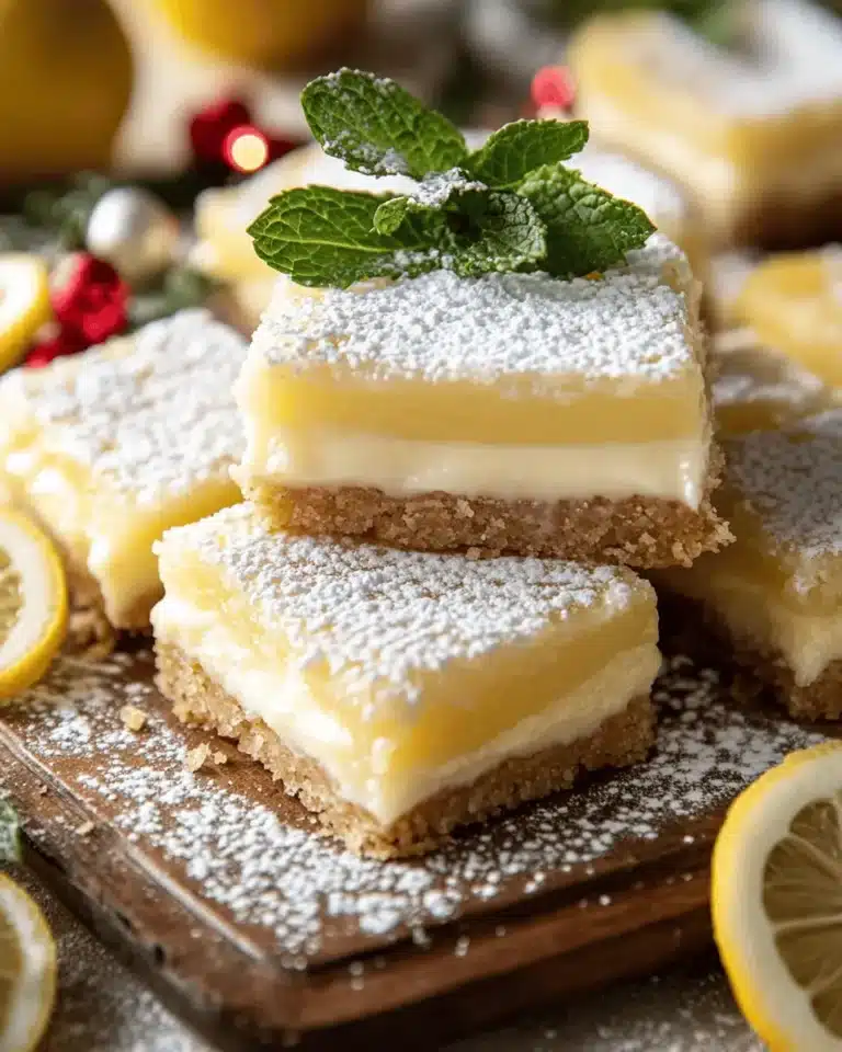 Creamy Lemon Christmas Bars First Image First Image
