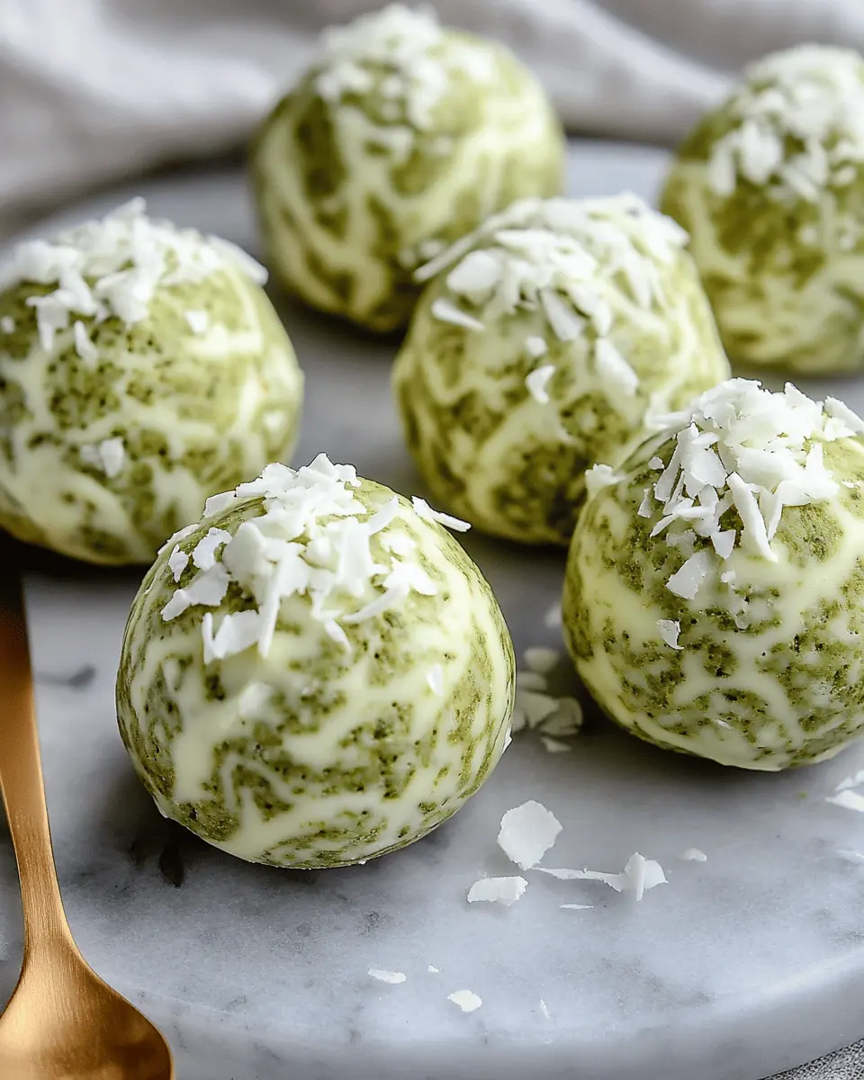 Low-Carb Matcha White Chocolate Fat Bombs First Image First Image