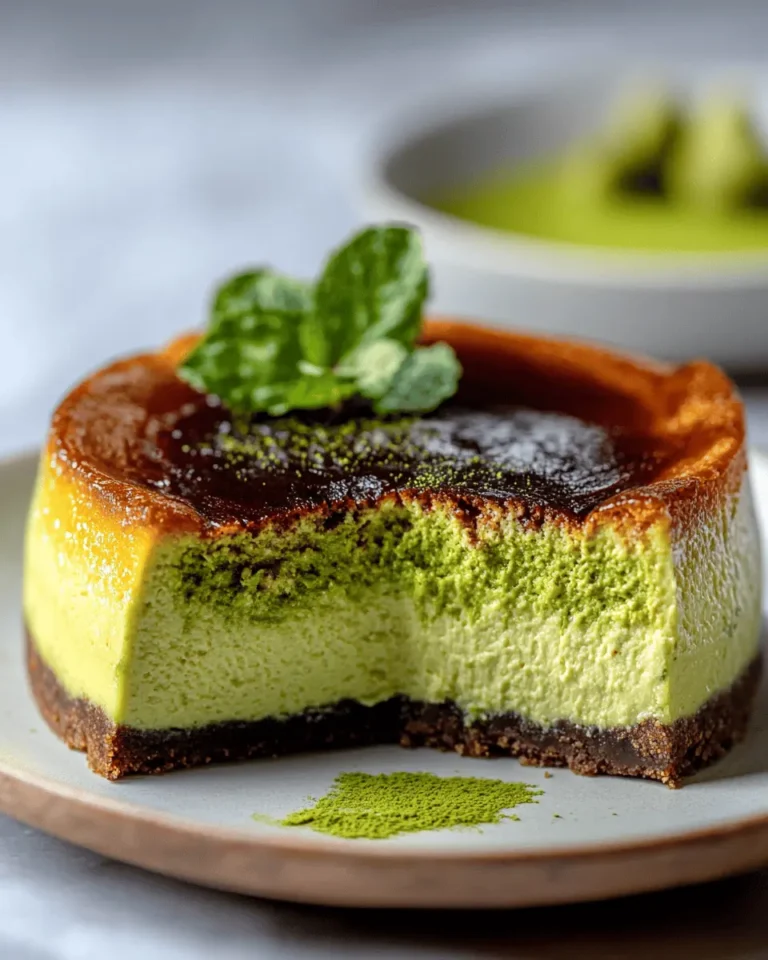 Basque Burnt Cheesecake (Matcha Swirl) First Image First Image